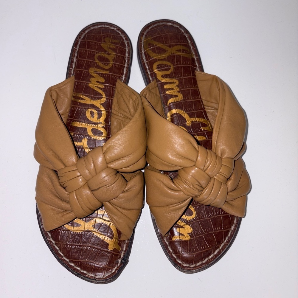 Sam Edelman Womens Garson Leather Slip On Slide Sandals - Picture 6 of 15